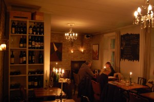 The hyggeligt interior of Lundgren Torvet, with wife in foreground