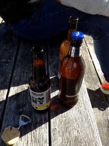 An Adnams and an Evil Twin beer on Saturday lunchtime