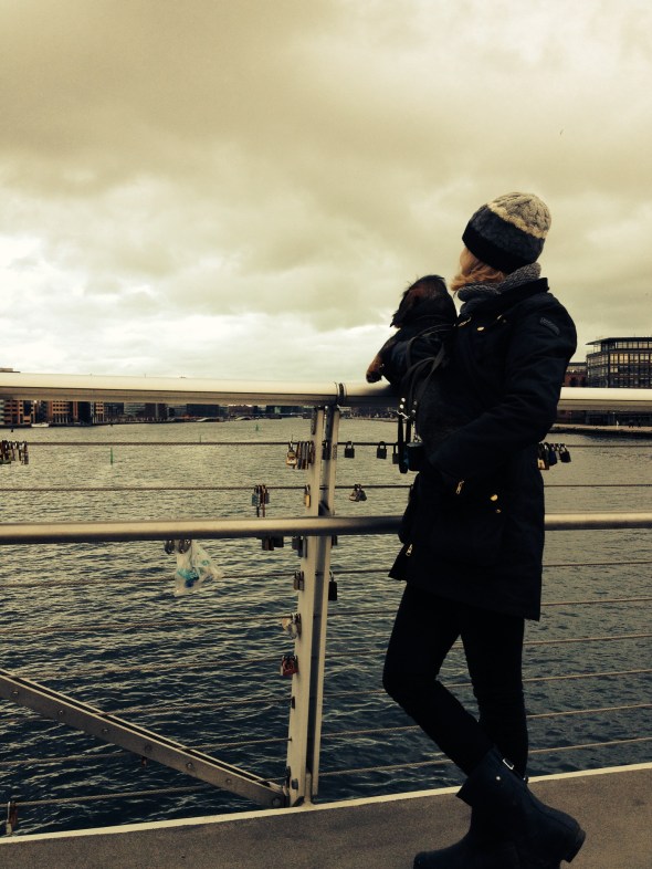 Dorte and Peanut take a moment