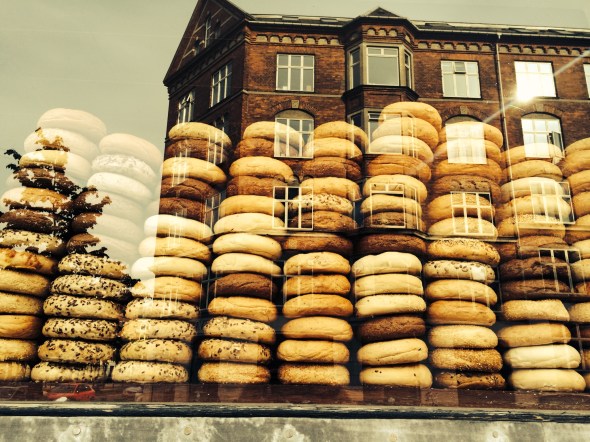 Fresh morning bagels at Bagelman
